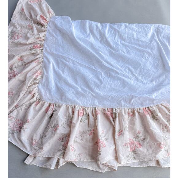 Vintage Laura Ashley Queen Dust Ruffle Floral Bed Skirt Cottage Core Romantic - Picture 5 of 5